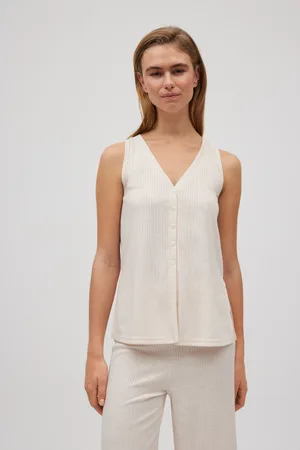 YSABEL MORA Maglia a costine con spalline larghe
