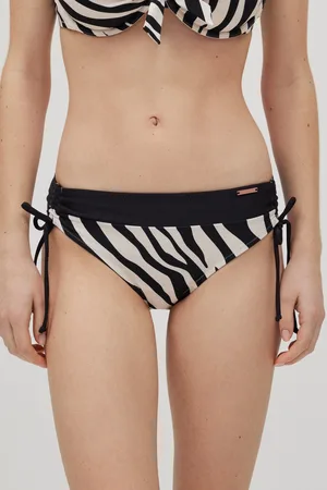 YSABEL MORA Slip bikini modellante con stampa animalier