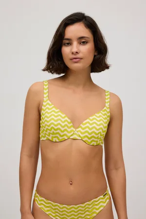 YSABEL MORA Top bikini ondulato con spalline larghe coppa C