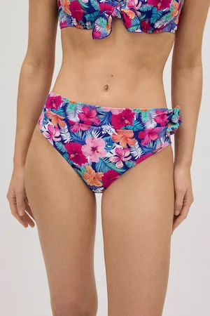 YSABEL MORA Slip bikini con vita regolabile e fiori in piqué