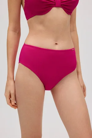 YSABEL MORA Slip bikini alto modellante in piqué
