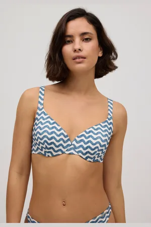 YSABEL MORA Top bikini con coppa a onda e spalline larghe