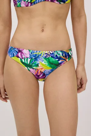 YSABEL MORA Slip bikini con stampa tropicale