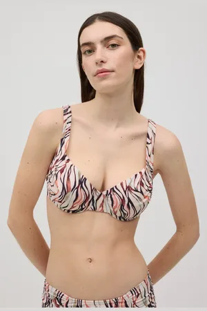 YSABEL MORA Top bikini snellente stampato con coppa C