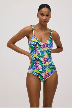 YSABEL MORA Costume da bagno snellente con stampa tropicale