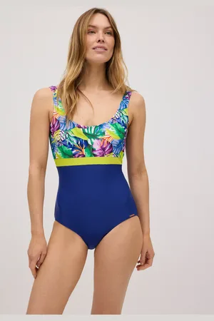 YSABEL MORA Costume da bagno snellente con dettagli stampa tropicale