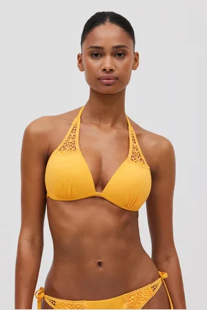YSABEL MORA Top bikini a triangolo push-up in micropiqué
