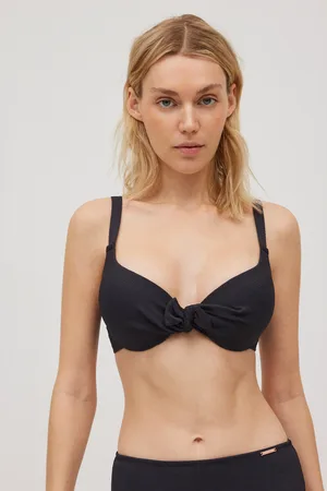 YSABEL MORA Top bikini in piqué con spalline larghe, coppa C