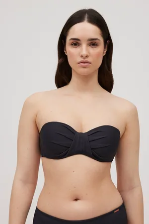 YSABEL MORA Top bikini a fascia in piqué coppa C