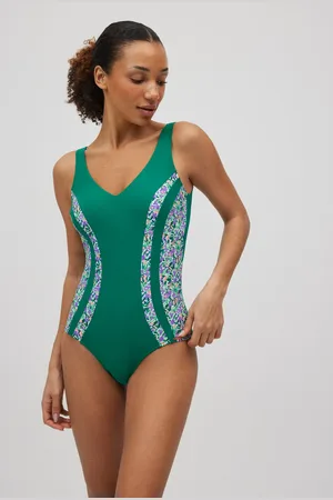 YSABEL MORA Costume da bagno modellante laterale con stampa verde