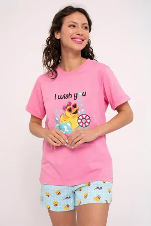 Muydemi Pigiama corto da donna in cotone Good Duck |