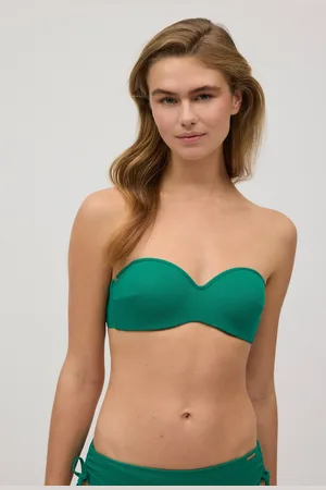 YSABEL MORA Top bikini a fascia in micropiqué per coppe B e C