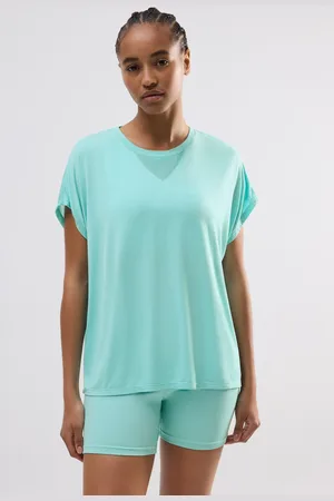 YSABEL MORA T-shirt sportiva azzurra a maniche corte