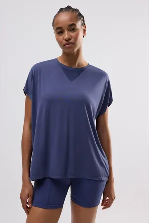 YSABEL MORA T-shirt sportiva blu scuro a maniche corte