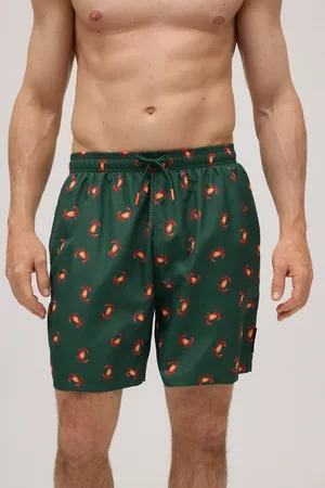 YSABEL MORA Costume lungo leggero con stampa frutti di mare
