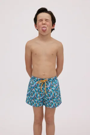 YSABEL MORA Costume da bagno corto da ragazzo con stampa di gatti