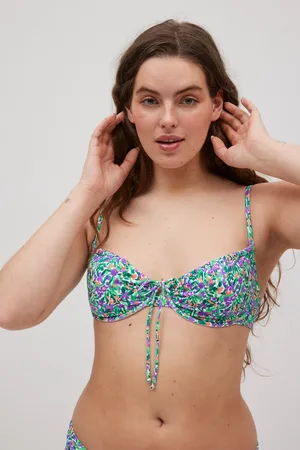 YSABEL MORA Top bikini a balconcino senza imbottitura stampa micropiqué coppa C