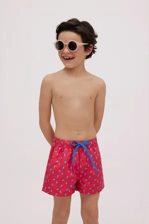 YSABEL MORA Costume da bagno corto da bambino con stampa di polipi