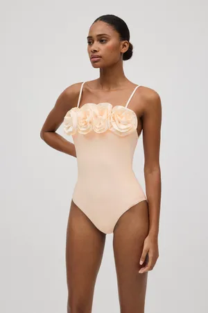 YSABEL MORA Costume da bagno annodato con dettaglio floreale dal volume