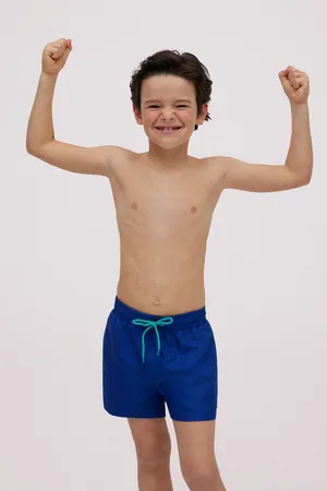 YSABEL MORA Costume da bagno corto da ragazzo blu scuro in tinta unita