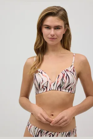 YSABEL MORA Top bikini a triangolo stampato