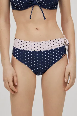 YSABEL MORA Slip bikini midi regolabili con pois