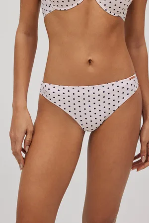 YSABEL MORA Slip bikini bianchi a pois