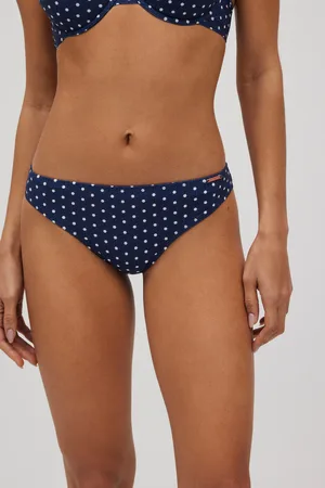 YSABEL MORA Slip bikini blu scuro a pois