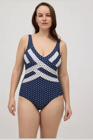 YSABEL MORA Costume da bagno snellente a pois con volant coppa C