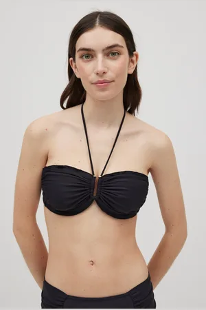 YSABEL MORA Reggiseno bikini riducente con doppie spalline, coppa C nera