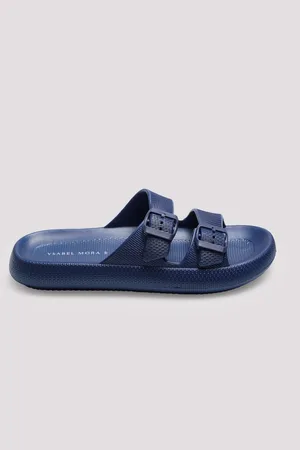 YSABEL MORA Infradito con fibbia blu scuro