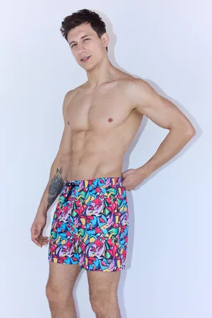 YSABEL MORA Costume da bagno medio leggero con stampa street art Sockarrats
