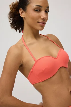 YSABEL MORA Top bikini a fascia in micropiqué per coppe B e C
