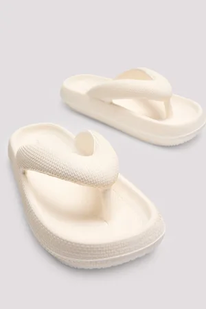 YSABEL MORA Infradito da spiaggia con dita antiscivolo leggere extra comfort Avorio