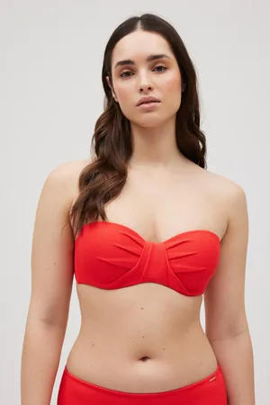 YSABEL MORA Top bikini a fascia in piqué coppa C