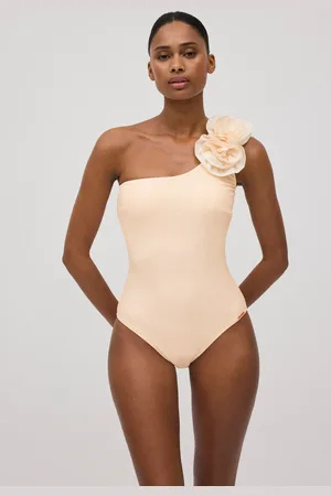 YSABEL MORA Costume da bagno asimmetrico con dettaglio fiore dal volume
