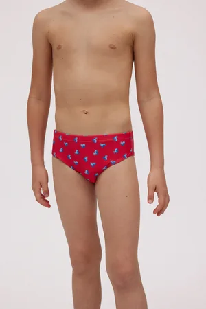 YSABEL MORA Slip costume da bagno da bambino con stampa di polipi