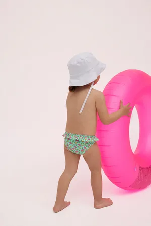 YSABEL MORA Costume slip bimba con stampa frutta
