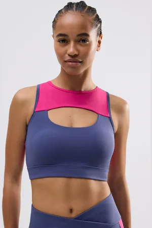 YSABEL MORA Reggiseno sportivo con taglio a supporto medio color block