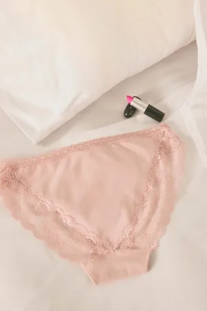 YSABEL MORA Mini slip in cotone con dettagli in pizzo