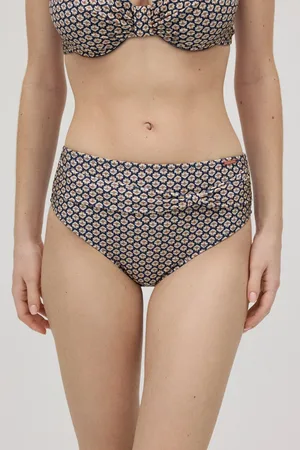 YSABEL MORA Slip bikini ad alta riduzione con stampa lucida
