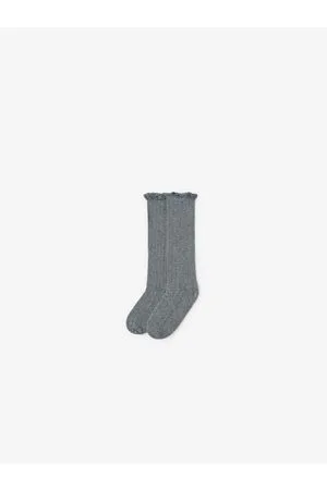 Zara Long lace trim socks