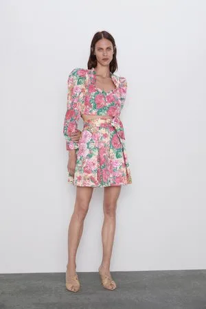 Zara Minigonna con stampa floreale