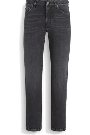 Ermenegildo Zegna Jeans Roccia in Cotone Elasticizzato Stone Wash