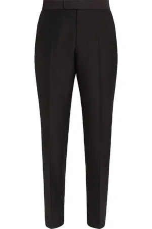 Ermenegildo Zegna Pantaloni da Sera in Lana e Mohair Neri