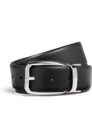 Ermenegildo Zegna Cintura Reversibile in Pelle Nera