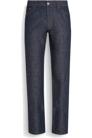 Ermenegildo Zegna Jeans Roccia in Cotone e Lino Rinse Wash