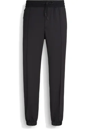 Ermenegildo Zegna Pantaloni Jogger in Lana High Performance Neri