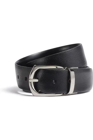 Ermenegildo Zegna Cintura Reversibile in Pelle Nera