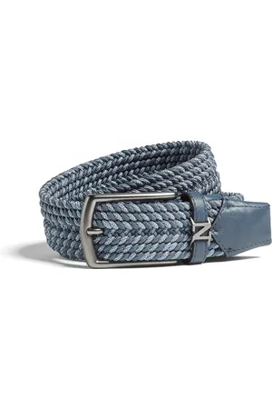 Ermenegildo Zegna Cintura in Rayon Celeste e Blu